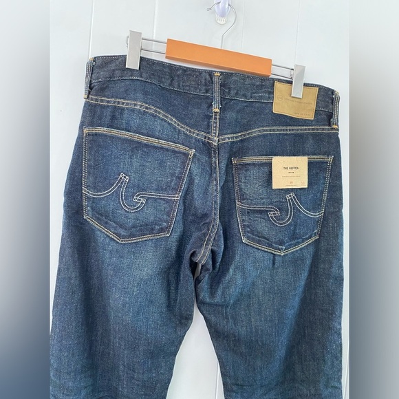 NWT AG Adriano Goldschmied Jeans The Geffen Easy Slim Denim Blue Distressed New - Picture 8 of 9